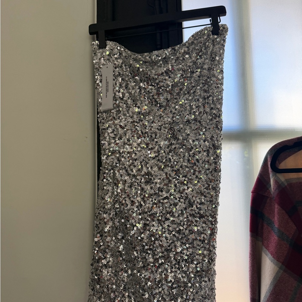 Princess Polly Silver Sequin Mini Dress